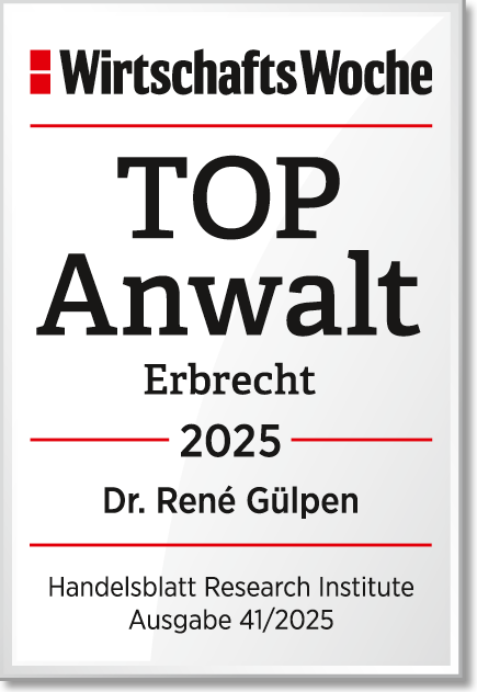 Top Anwalt für Erbrecht 2025 - WirtschaftsWoche